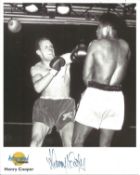 Henry Cooper signed 10x8 autographed editions black and white photo. Sir Henry Cooper OBE KSG (3 May