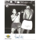 Henry Cooper signed 10x8 autographed editions black and white photo. Sir Henry Cooper OBE KSG (3 May