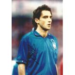 Football Roberto Mancini signed 12x8 colour photo pictured playing for Italy. Good Condition. All