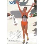 Liz McColgan Signed Athletics Promo Photocard. Good Condition. All autographed items are genuine