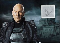 Patrick Stewart genuine authentic signed autograph display. High quality professionally mounted