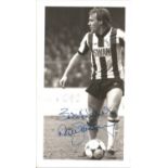 Football Derek Statham signed 10x6 black and white original photo pictured playing for West Brom.