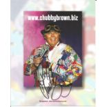 Roy Chubby Brown signed 10x8 colour promo photo. Good Condition. All autographed items are genuine