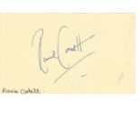 Ronnie Corbett signed autograph album page. Good Condition. All autographed items are genuine hand