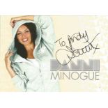 Danni Minogue signed 6x4 promo photo dedicated. Good Condition. All autographed items are genuine