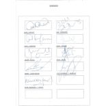 Football Wimbledon FC signed A4 team sheet 19 signatures includes names such as Sam Hamman, Robbie