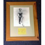 Liz Fraser Carry on framed autograph display. Approx. 19 x 15 inches overall, nice autograph mounted