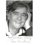 Tom Courtenay signed 6x4 black and white photo dedicated. English actor of stage and screen. After
