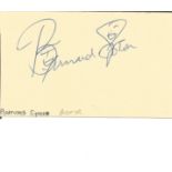 Bernard Spiers signed autograph album page, Marylyn Malvey on back. Good Condition. All