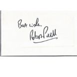 Robert Powell signed 6x4 white card. Robert Powell (born 1 June 1944) is an English actor and