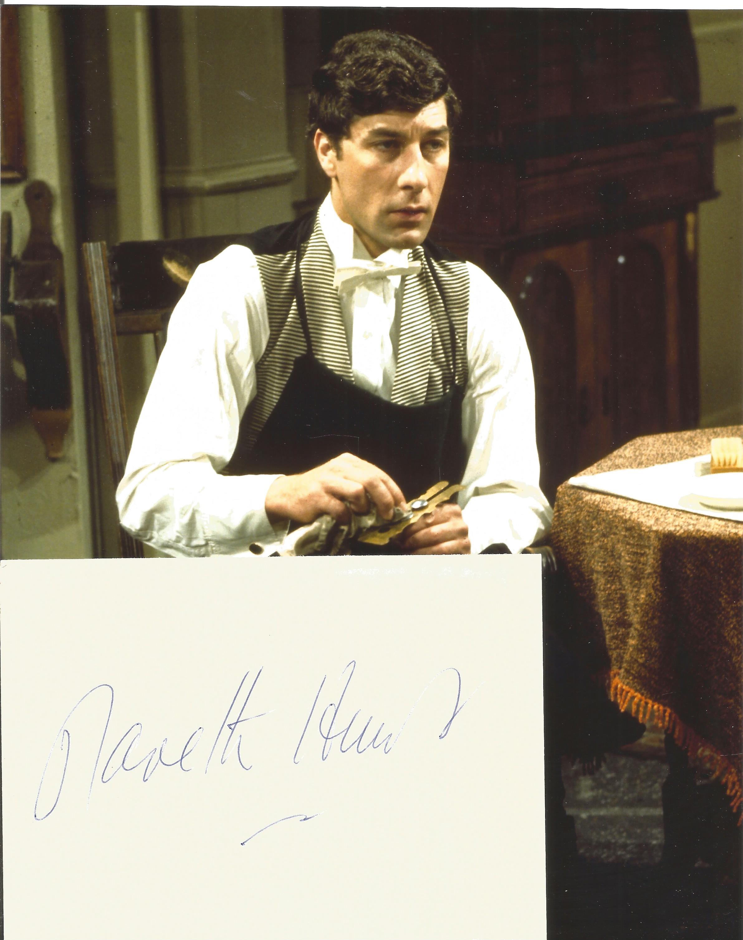 Gareth Hunt signed white card with 10x8 colour photo. Good Condition. All autographed items are