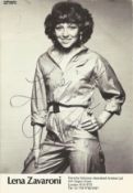 Lena Zavaroni signed 6x4 black and white promo photo. Scottish singer and a television show host. At