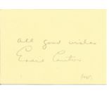 Eddie Cantor signed autograph album page. Good Condition. All autographed items are genuine hand