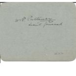 Lieutenant General Sir William Pulteney, GCVO, KCB, KCMG, DSO signed autograph album page. 18 May