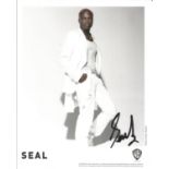 Seal signed 10x8 black and white promo photo. Good Condition. All autographed items are genuine hand