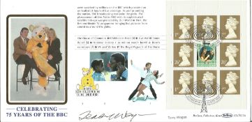 Sir Terry Wogan signed 75 years of the BBC / Children in Need cover. Good Condition. All autographed