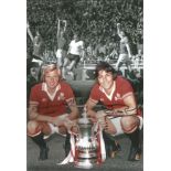 MAN UNITED 1977, football autographed 12 x 8 montage photo, superb images depicting 1977 FA Cup