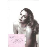 Kathleen Turner signed album page with 10x8 black and white photo. Good Condition. All autographed