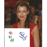 Natasha McElhone signed white card with 10x8 colour photo. Good Condition. All autographed items are