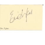 Eric Sykes signed autograph album page, Keith Chegwin on back. Good Condition. All autographed items