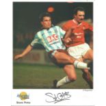Football Steve Potts signed 10x8 autographed editions photo pictured in action for West Ham