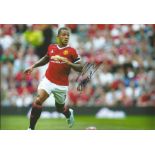 Football Memphis Depay signed 12x8 colour photo pictured playing for Manchester United. Good