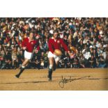 JPR WILLIAMS 1974, rugby autographed 12 x 8 photo, a superb image depicting the Welsh icon preparing