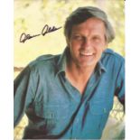 Alan Alda MASH signed 10 x 8 inch colour photo; corners creased would trim nicely. Good Condition.