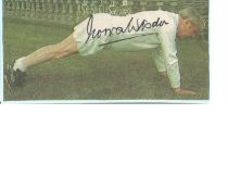 Norman Wisdom signed 5x2 colour magazine photo mounted on card. Norman Joseph Wisdom, OBE (4