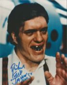Richard Kiel signed 10x8 colour photo pictured in his role as Jaws from the James Bond Movies.