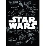 Star Wars 16x12 multi signed colour photo signed by 13 stars from the epic saga includes Trevor