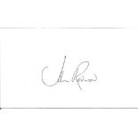 John Redwood politician signed 3 x 2 inch card. Good Condition. All autographed items are genuine