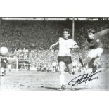 Football Geoff Hurst signed 10 x 8 inch b/w photo. Good Condition. All autographed items are genuine