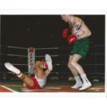 Steve Collins V Ian Strudwicknice Colour 8x10 Approx Action Photo Signed By Collins. Good Condition.