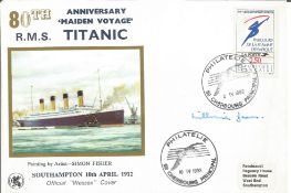 Titanic survivor Millvina Dean signed 1982 80th ann RMS Titanic Maiden voyage cover. Good Condition.