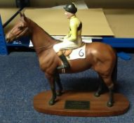 Arkle model statue Pat Taaffe Up number 6 Beswick Connoisseur Series. In excellent condition with