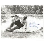 Tom Finney signed 10 x 8 inch b/w splash photo. Good Condition. All autographed items are genuine