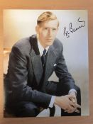 4 minute mile legend Roger Bannister signed superb 10 x 8 inch colour photo in smart attire. Good