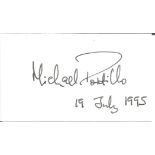 Michael Portillo politician signed 3 x 2 inch card. Good Condition. All autographed items are