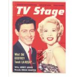 Eddie Fisher signed photo TV Stage Magazine cover. Good Condition. All autographed items are genuine