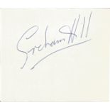 Graham Hill motor racing signed notelet approx 6 x 4 inches, from collection of long time air