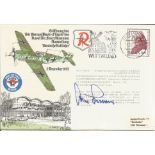 WW2 Luftwaffe ace Gen Adolf Galland signed 1975 RAR Museum cover. Good Condition. All autographed