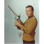 Star Trek William Shatner as James T Kirk signed 10 x 8 inch colour photo. Good Condition. All