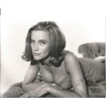 James Bond Honor Blackman signed sexy 10 x 8 inch b/w photo. Good Condition. All autographed items