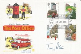 Tony Blair signed 1985 Post Office FDC. Good Condition. All autographed items are genuine hand