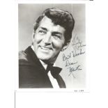 Dean Martin signed 10 x 8 inch b/w photo dedicated to Hirsh Cohen in different colour ink to main