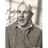 Robert Morley signed 10 x 8 inch b/w photo to John. Good Condition. All autographed items are