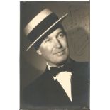 Maurice Chevalier signed vintage 6 x 4 inch b/w photo, dedicated. Good Condition. All autographed