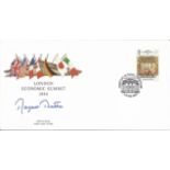 Margaret Thatcher signed 1984 London Economic Summit FDC. Good Condition. All autographed items