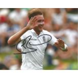 Cricket Stuart Broad signed 10 x 8 inch colour photo. Good Condition. All autographed items are